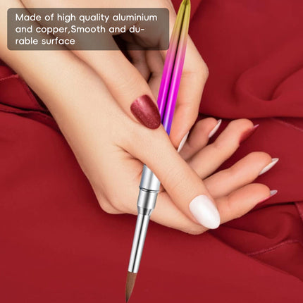 Kolinsky Acrylic Nail Art Brush Manicure Powder Professional Tools Size 2-18