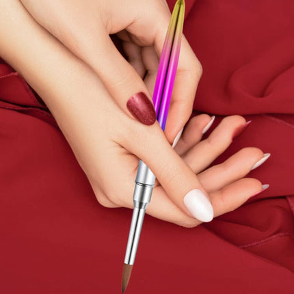 Kolinsky Acrylic Nail Art Brush Manicure Powder Professional Tools Size 2-18