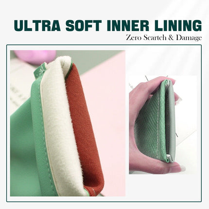 Mouth Snapped Sunglasses Eyeglass Glasses Case Soft Pouch Bag Pocket Spectacle