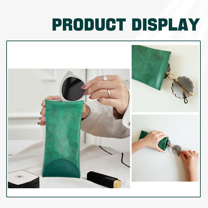 Mouth Snapped Sunglasses Eyeglass Glasses Case Soft Pouch Bag Pocket Spectacle