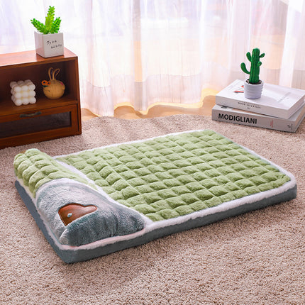 Dog Sleeping Mat Soft Pet Bed Washable Cushion Pad for Dogs Cats Crate Floor Use