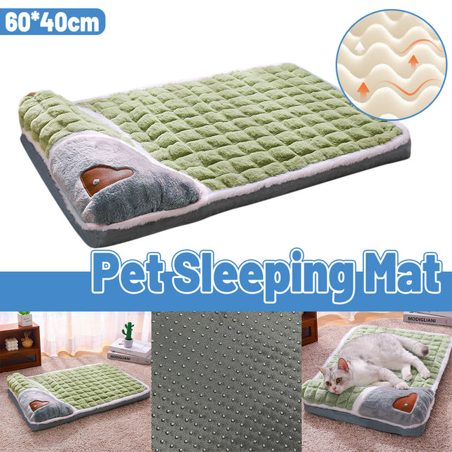 Dog Sleeping Mat Soft Pet Bed Washable Cushion Pad for Dogs Cats Crate Floor Use