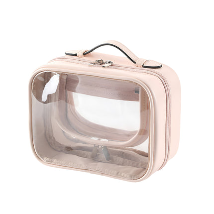 Simple Colour Travel Cosmetic Bag Lightweight Waterproof Transparent Organizer