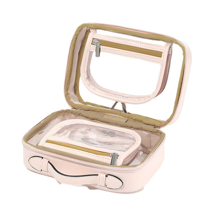Simple Colour Travel Cosmetic Bag Lightweight Waterproof Transparent Organizer