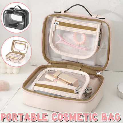 Simple Colour Travel Cosmetic Bag Lightweight Waterproof Transparent Organizer