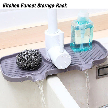 Kitchen Faucet Storage Rack Holder Soap Sponges Caddy Organizer Sink Basket Rack