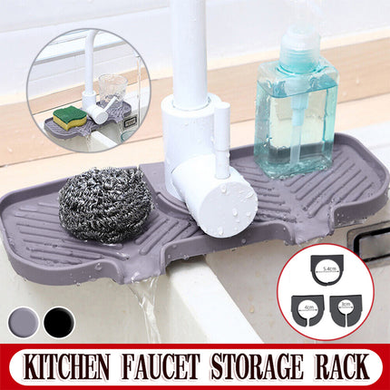 Kitchen Faucet Storage Rack Holder Soap Sponges Caddy Organizer Sink Basket Rack