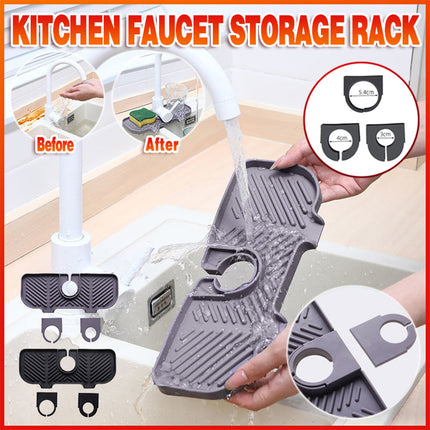 Kitchen Faucet Storage Rack Holder Soap Sponges Caddy Organizer Sink Basket Rack