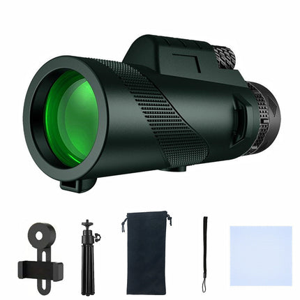 HD Monocular Telescope 80x100 with Phone Holder and Tripod for Outdoor Travel