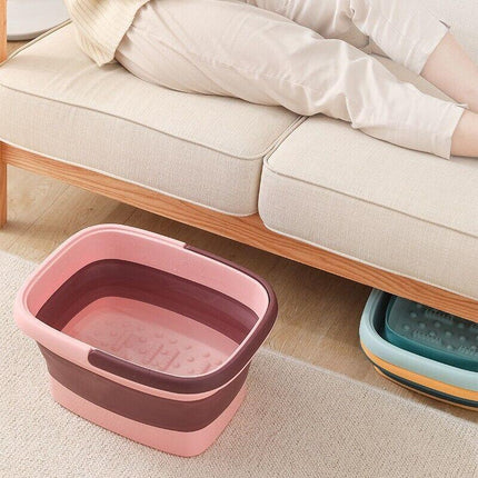 Folding Foot Spa Pedicure Bath Massage Tub Bucket Feet Basin Therapy Luxury