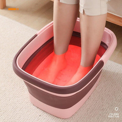 Folding Foot Spa Pedicure Bath Massage Tub Bucket Feet Basin Therapy Luxury