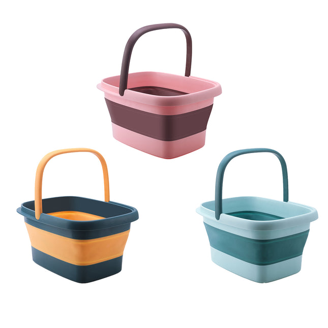 Folding Foot Spa Pedicure Bath Massage Tub Bucket Feet Basin Therapy Luxury