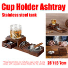 2 in 1 Wooden Cup Holder And Ashtray Heat Resistant for Home Office Bar Indoor