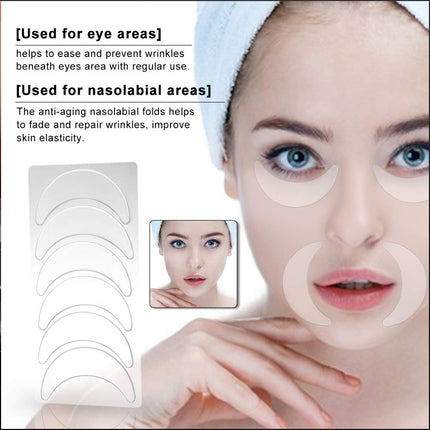 7Pcs Reusable Anti Wrinkle Forehead Face Pad Silicone Removal Patch Skin Care Au