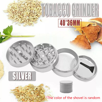 4-Layer Metal Zinc Tobacco Herb Alloy Grinder Hand Muller Smoke Crusher Spice Au