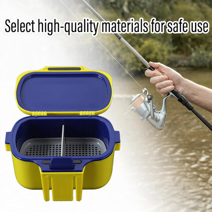 Fishing Bait Box Insulated Worm Container Live Bait Holder Portable Waist Can