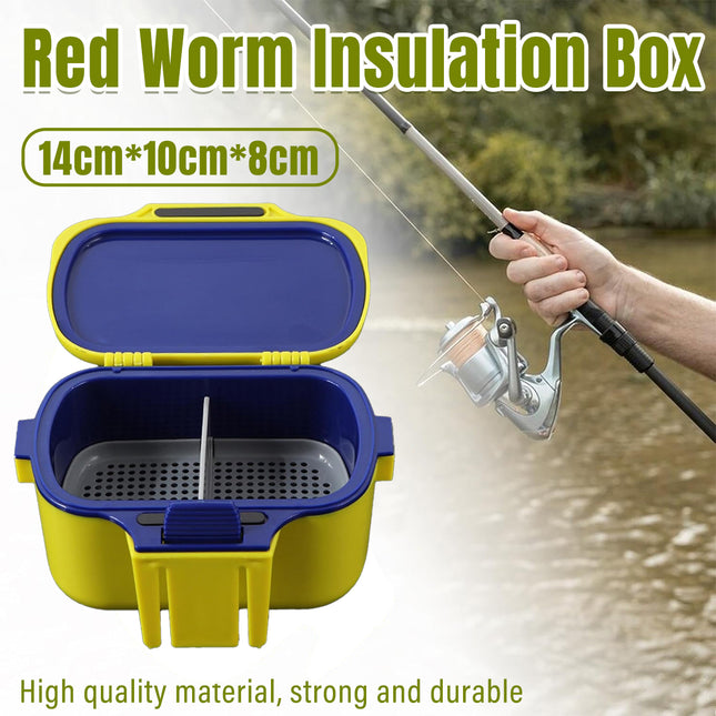 Fishing Bait Box Insulated Worm Container Live Bait Holder Portable Waist Can