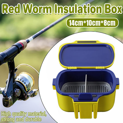 Fishing Bait Box Insulated Worm Container Live Bait Holder Portable Waist Can