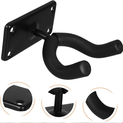 Guitar Wall Hanger Rack Hook Non Adjustable Black Mount Holder for Acoustic