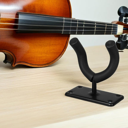 Guitar Wall Hanger Rack Hook Non Adjustable Black Mount Holder for Acoustic