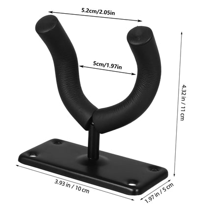 Guitar Wall Hanger Rack Hook Non Adjustable Black Mount Holder for Acoustic