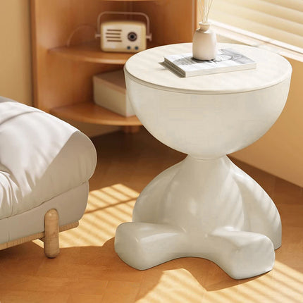 Plastic Bedside Table Sofa End Table Storage Rack Movable Coffee Table Mini Bear