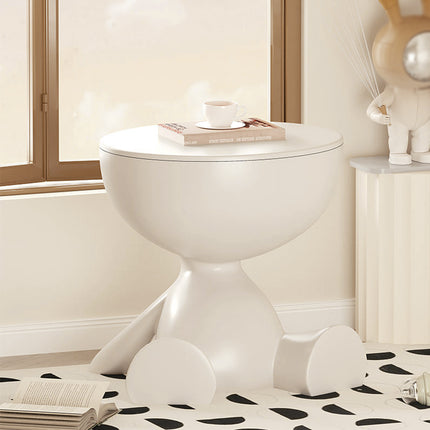 Plastic Bedside Table Sofa End Table Storage Rack Movable Coffee Table Mini Bear