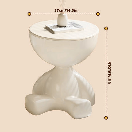 Plastic Bedside Table Sofa End Table Storage Rack Movable Coffee Table Mini Bear