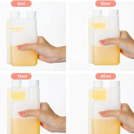 250-1000ml Plastic Twin Chamber Bottle with Tamper Evident Cap for Chemical Liquids