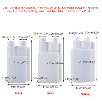250-1000ml Plastic Twin Chamber Bottle with Tamper Evident Cap for Chemical Liquids
