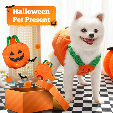 Dog Cat Pet Pumpkin Fancy Dress Outfits Halloween Xmas Cosplay Costume Clothes