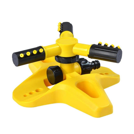 360 Degree Rotating Yellow Sprinkler Automatic Lawn Garden Watering System Villa