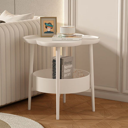 Simple Side Table Cream Coffee Table Sofa End Table Modern Living Room Furniture
