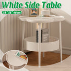 Simple Side Table Cream Coffee Table Sofa End Table Modern Living Room Furniture