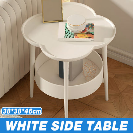 Simple Side Table Cream Coffee Table Sofa End Table Modern Living Room Furniture