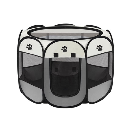 Pet Fence Indoor Cat Dog Tent Octagonal Fence Portable Foldable Cage Kennel