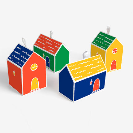 40PCS Colorful Small House Gift Boxes Candy Packing Party Favors Treat Box