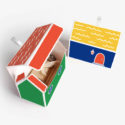 40PCS Colorful Small House Gift Boxes Candy Packing Party Favors Treat Box