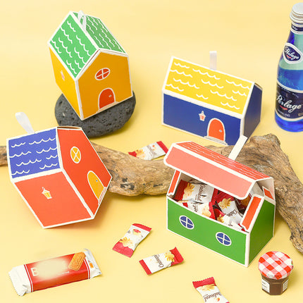 40PCS Colorful Small House Gift Boxes Candy Packing Party Favors Treat Box