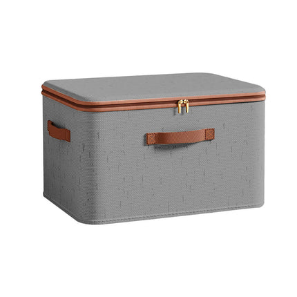 Clothing Storage Basket Large Capacity Foldable Organizer with Cover Household