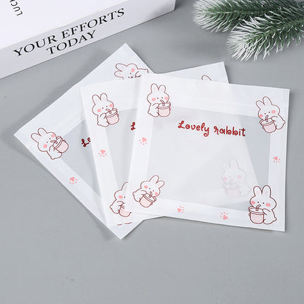 100pcs Cartoon Ziplock Bags For Snacks Candy Cookies Food Safe Plastic Bags