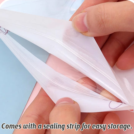 100pcs Cartoon Ziplock Bags For Snacks Candy Cookies Food Safe Plastic Bags