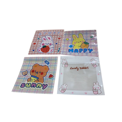 100pcs Cartoon Ziplock Bags For Snacks Candy Cookies Food Safe Plastic Bags