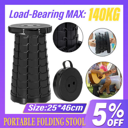 Folding Stool Seat Portable Retractable Telescopic Camping Fishing Travel Chair