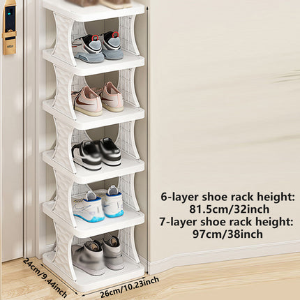 6/7 Tier Foldable Shoe Rack Simple Home Door Organizer Folding Shoe Stand