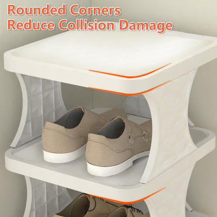6/7 Tier Foldable Shoe Rack Simple Home Door Organizer Folding Shoe Stand