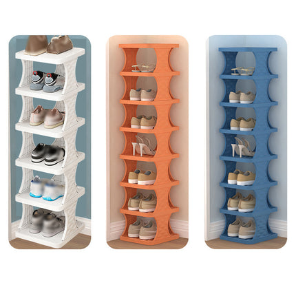6/7 Tier Foldable Shoe Rack Simple Home Door Organizer Folding Shoe Stand