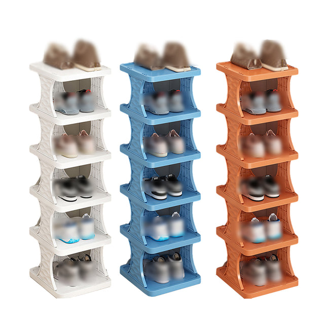 6/7 Tier Foldable Shoe Rack Simple Home Door Organizer Folding Shoe Stand