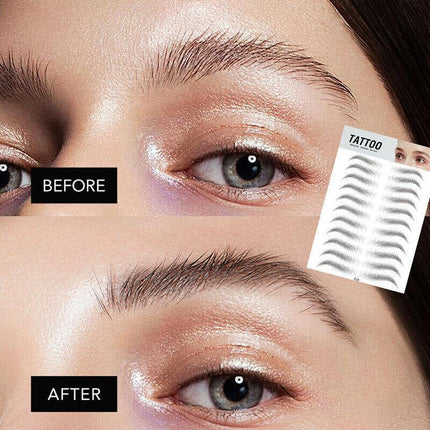 3D Waterproof Eyebrow Tattoo Sticker Hair-Like Natural Brows for Sparse Eyebrows
