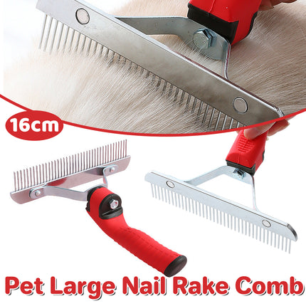 Pet Comb Extra-Large Rake Comb Grooming Brush Deshedding Tool Beauty Comb Dogs
